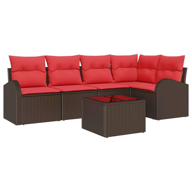 vidaXL Gartensofa-set Braun Poly-Rattan 3346054