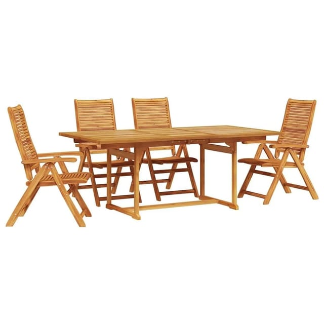 vidaXL Garten Essgruppe 5 Stk Braun Massivholz Akazie 3375716
