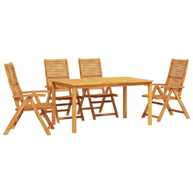 vidaXL Garten Essgruppe 5 Stk Braun Massivholz Akazie 3375626