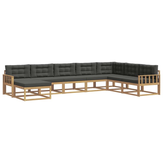 vidaXL Outdoor-Sofagarnitur 8 Stk Weiß und Anthrazit 3386861