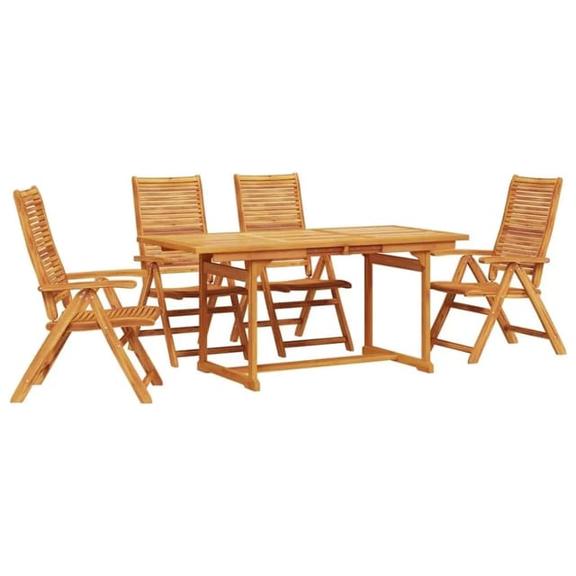 vidaXL Garten Essgruppe 5 Stk Braun Massivholz Akazie 3375720