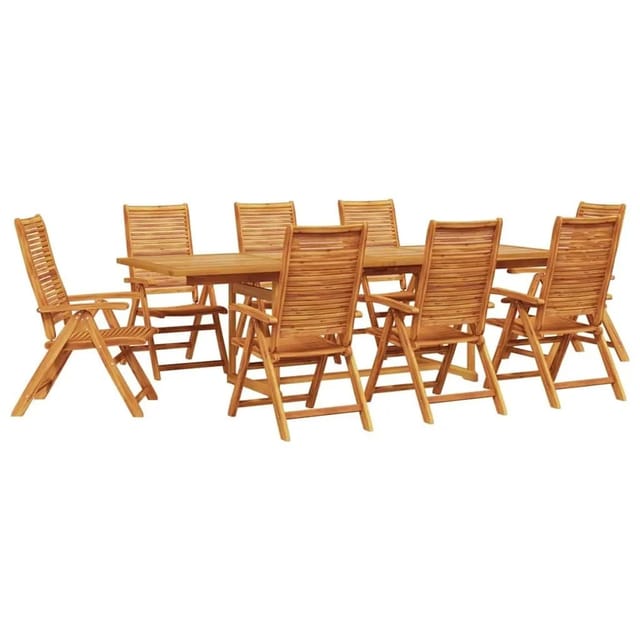vidaXL Garten Essgruppe 9 Stk Braun Massivholz Akazie 3375725