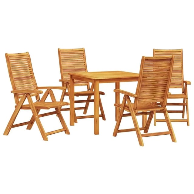 vidaXL Garten Essgruppe 5 Stk Braun Massivholz Akazie 3375631
