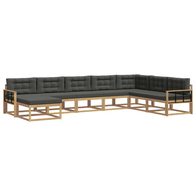 vidaXL Outdoor-Sofagarnitur 8 Stk Weiß und Anthrazit 3386876