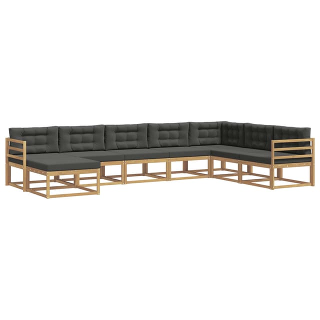 vidaXL Outdoor-Sofagarnitur 8 Stk Weiß und Anthrazit 3386851