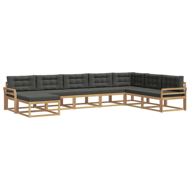 vidaXL Outdoor-Sofagarnitur 8 Stk Weiß und Anthrazit 3386866
