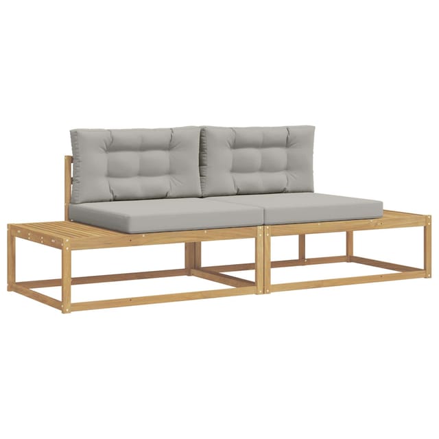 vidaXL Outdoor-Sofagarnitur Weiß 230,5 x 83 x 73 cm Polyester 3386990