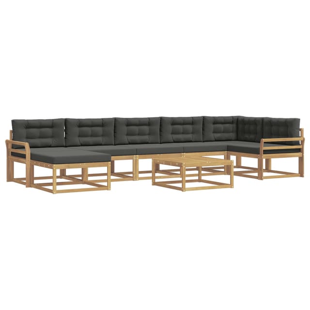 vidaXL Outdoor-Sofagarnitur 8 Stk Weiß und Anthrazit 3386796
