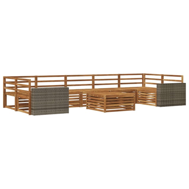 vidaXL Outdoor-Sofagarnitur 8 Stk Natur Massivholz Akazie 3383157