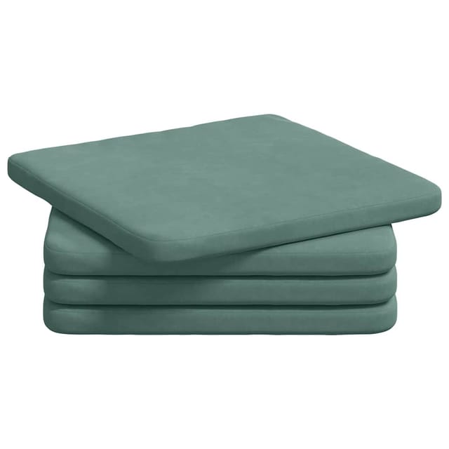 vidaXL Sitzkissen 4 Stk Meergrün 40 x 40 x 3 cm Samt 42015216