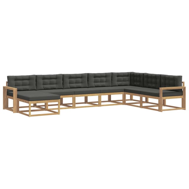 vidaXL Outdoor-Sofagarnitur 8 Stk Weiß und Anthrazit 3386871