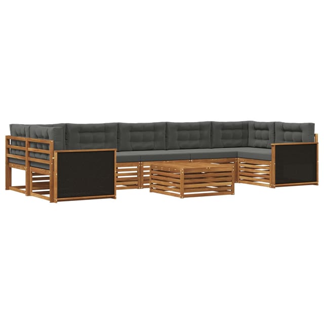 vidaXL Outdoor-Sofagarnitur 8 Stk Natur und Anthrazit 3383135