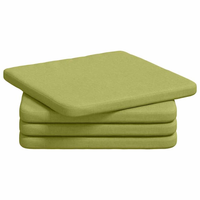 vidaXL Sitzkissen 4 Stück Hellgrün 40 x 40 x 3 cm Stoff 42015199