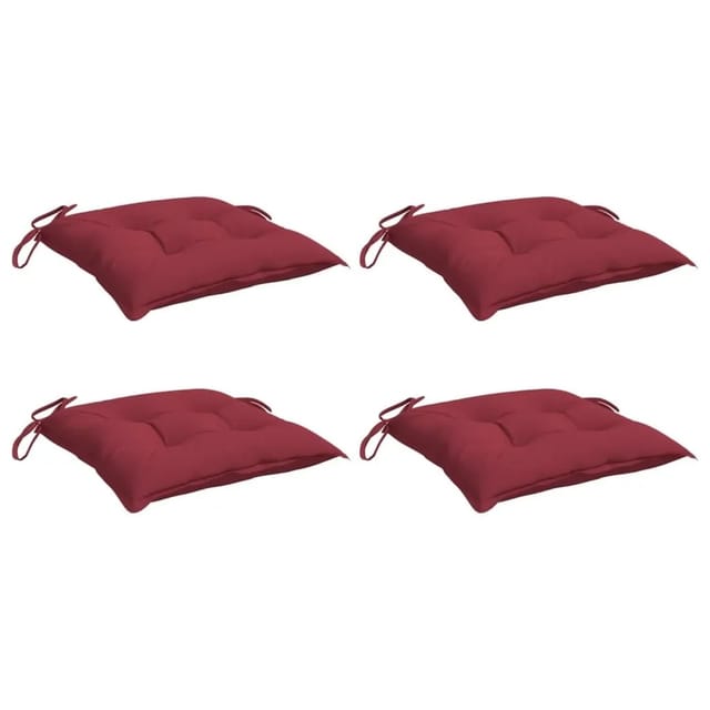 vidaXL Stuhlkissen 4 Stk Weinrot 40x40x7 cm Oxford-Gewebe 361478