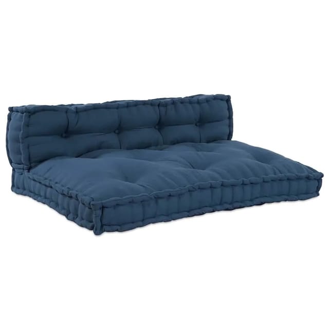 vidaXL Pallet Sofa Kissen 2 Stk Indigo 120 x 80 x 38 cm Stoff 4019096