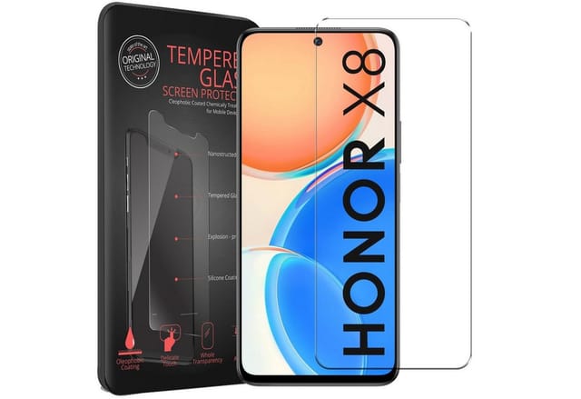 CoolGadget Schutzfolie Panzerfolie für Honor X8, (9H Härtegrad, 2x Schutzglas, 1xReinigungset), Displayfolie Panzer Schutzfolie 2 Stück für Honor X8 Glas Folie