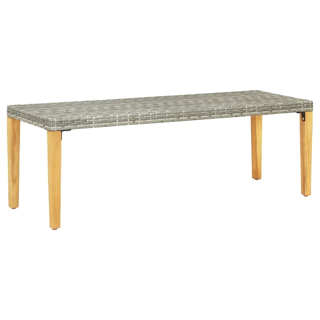 Gartenbank 80 Cm Poly Rattan Grau Vidaxl
