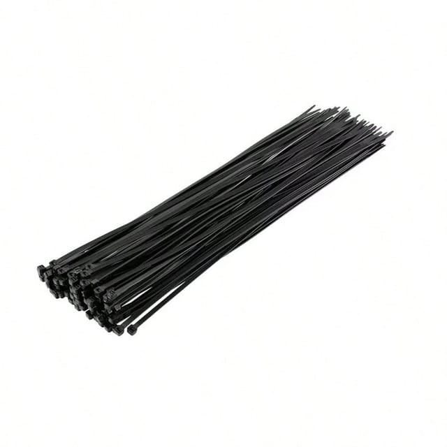 Nylon-kabelbinder – 200 Mm X 7,6 Mm – Schwarz – Extrem Starker Kabelbinder – 100er-packung