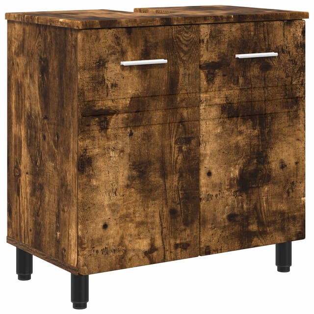 Waschtisch Geräucherte Eiche 60 X 35 X 60 Cm Holzwerkstoff Vidaxl