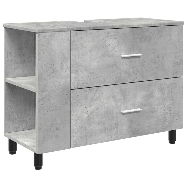 Waschtisch Betongrau 80 X 35 X 60 Cm Holzwerkstoff Vidaxl