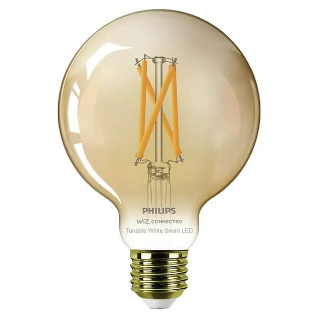 WiZ Smart-LED-Lampe G95 (E27, Dimmbar, Warmweiß, 640 lm, 7 W, 1 Stk.)