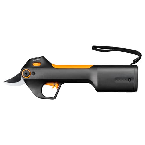 FISKARS Akku-Gartenschere, Bypass M, mit Akku - orange