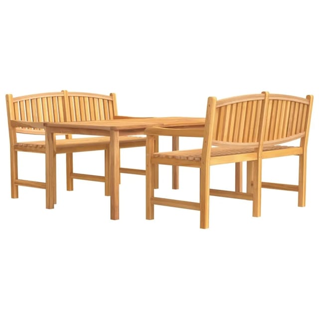 vidaXL 3-tlg Garten-Essgruppe Massivholz Teak Modell 25