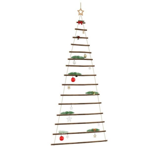 vidaXL Hängender Weihnachtsbaum mit Sternspitze 100x210 cm Naturzweig 4101013