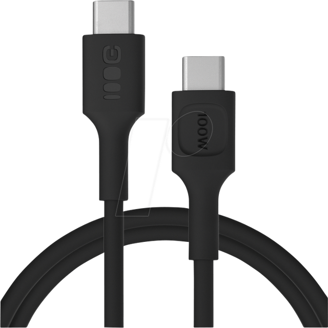 GC KAB100PF120PB - Daten-/ Ladekabel USB C-Stecker > C Stecker, 100 W, 1,2 m, schw