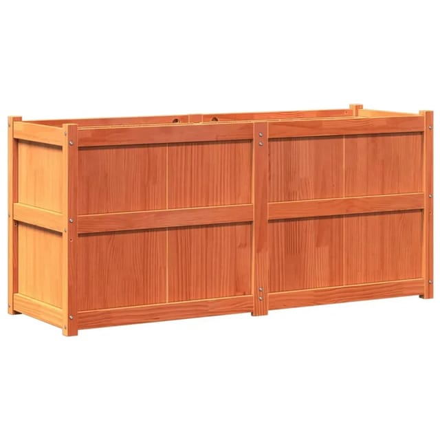 Pflanzkübel Wachsbraun 150x50x70 Cm Massivholz Kiefer - Vidaxl