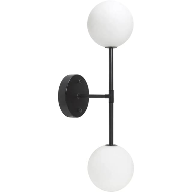 PR Home Sigma S Wandlampe in Kugelform Schwarz 2x G9 49x12x19cm