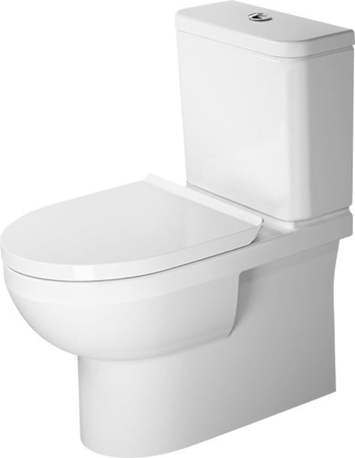 Duravit Stand-WC-Kombi, Tiefspüler No. 1 36,5x65cm, 6 l, Abg. waag., riml., weiß