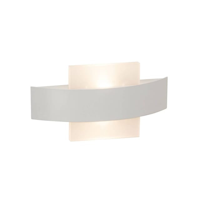 BRILLIANT Lampe Solution LED Wandleuchte 26cm quadratisch weiß 2x 3.5W LED integriert (COB), (335lm, 3000K) Lichtauslass nach oben und unten