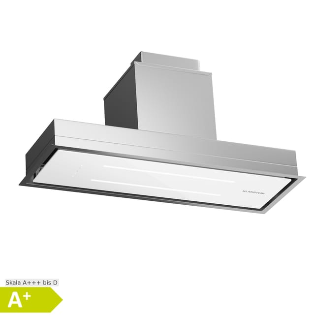 High Line Eco 90 Deckenhaube 90 cm 436 m³/h Stufen Fernbedienung Ambientelicht Weiß