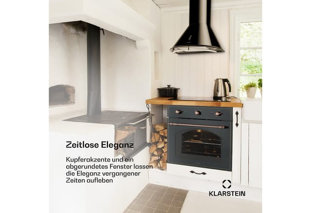 Vilhelmine Backofen 55 l Einbau Energieeffizienzklasse A schwarz Schwarz