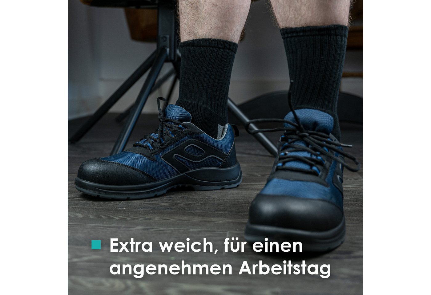 Bärenfuß Arbeitssocken 8 Paar, Extrem Robust und Atmungsaktiv mit verstärkte Belastungszonen (Verstärkung an Zehen, Ferse und Gelenk) Bild 5