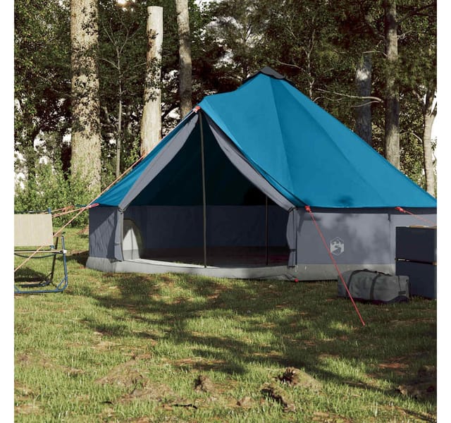 furnicato Faltzelt Familienzelt Tipi 305x305x200 cm Blau wasserdicht mit E-Anschluss, (1 tlg)