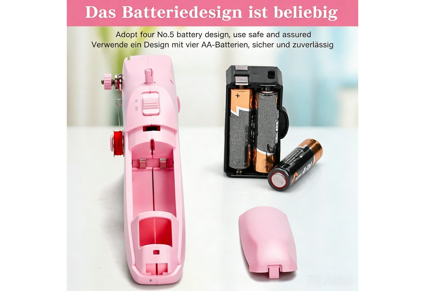 AIBISTAR Nähmaschine Portable Electric Sewing Machine, Double Thread, 23 Programme, Doppelstich,Kompakt & leicht,Einfache Bedienung, ideal für Anfänger Bild 4