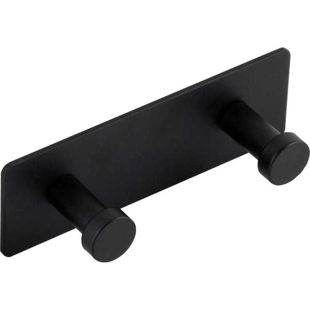 Technik Team Garderobenleiste Gabios Hakenleiste Mit 2 Haken, Breite 120mm, Stahl Schwarz Matt