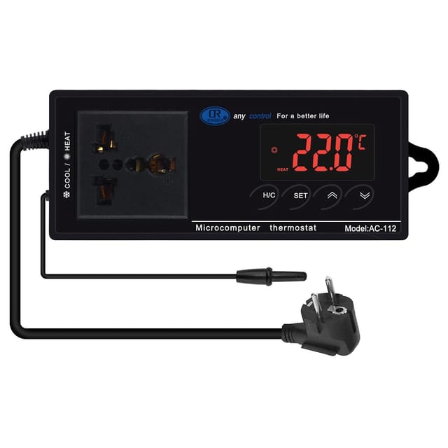 Digitaler Temperaturregler, Thermostatsteckdose, Reptilienthermostat, Gesteuert Mit Heizung Und Kühlung