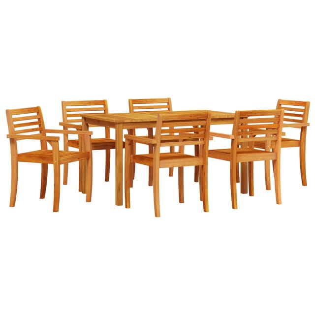 vidaXL 7-tlg Garten-Essgruppe Massivholz Akazie 3375664