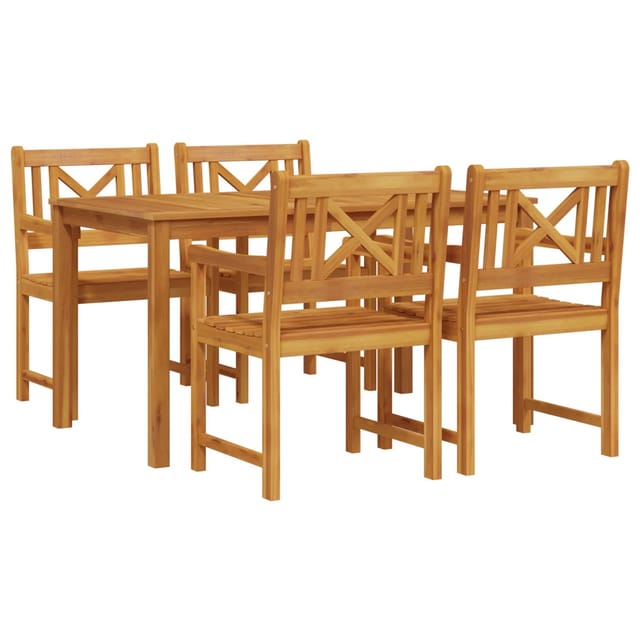 vidaXL 5-Teiliges Garten-Essset aus Massivem Akazienholz 3375650