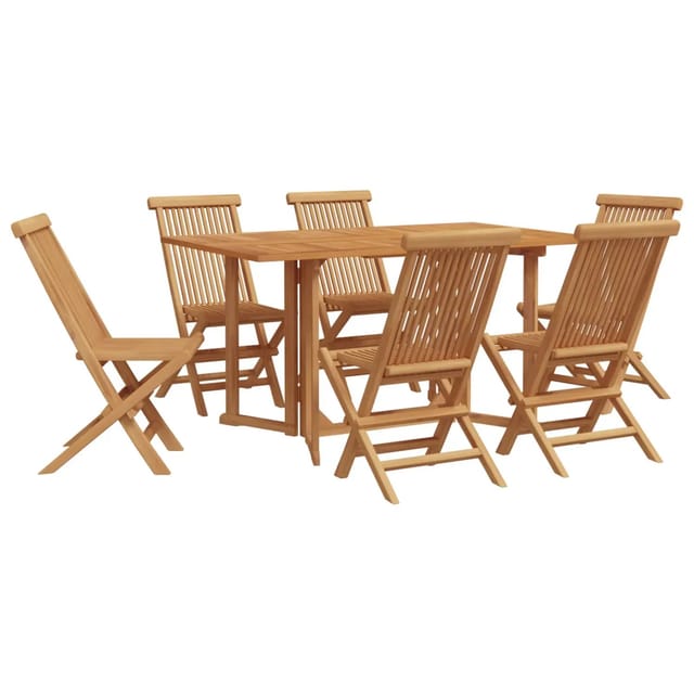 vidaXL 7-Teiliges Garten Essset aus Massivem Teakholz 3155338