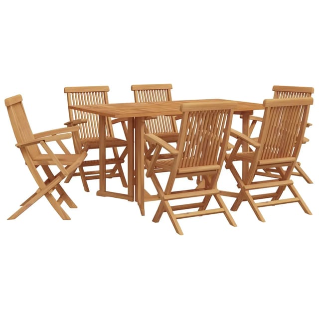 vidaXL 7-Teiliges Garten Essset aus Massivem Holz Teak 3155339