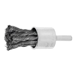 Lessmann Gezopfte Pinselbürste Stahldraht, Bürsten-⌀xBorstenstärke: 22X0,25 mm