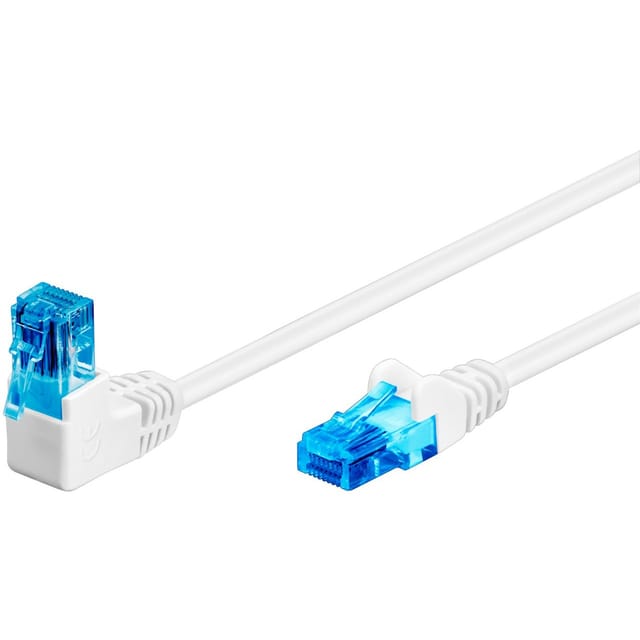 Pro LAN CAT 6A U/UTP 90° - Weiß - 1m