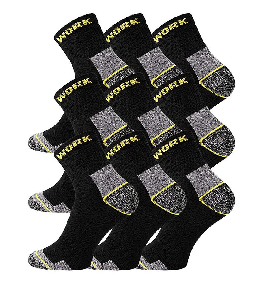 FussFreunde Arbeitssocken 9 Paar Arbeitssocken Work Socken Kurzsocken kurze Herrensocken Bild 2