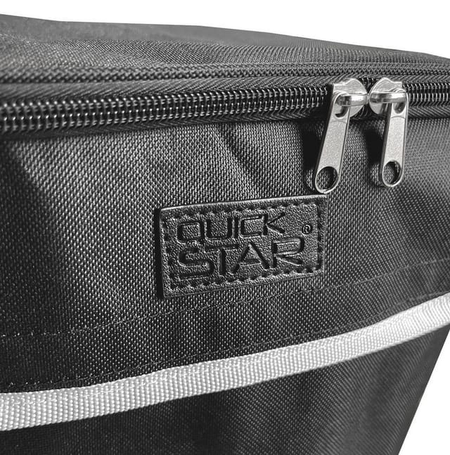 Faltbarer Aluminium Einkaufstrolley 57l (48l + 9l Kühlfach) Schwarz, 30kg Traglast, 35x45x98cm, Eva Leichtlaufräder Ø20,5cm, Klappbar, Als Sackkarre & Umhängetasche Nutzbar, Einkaufswagen Haken
