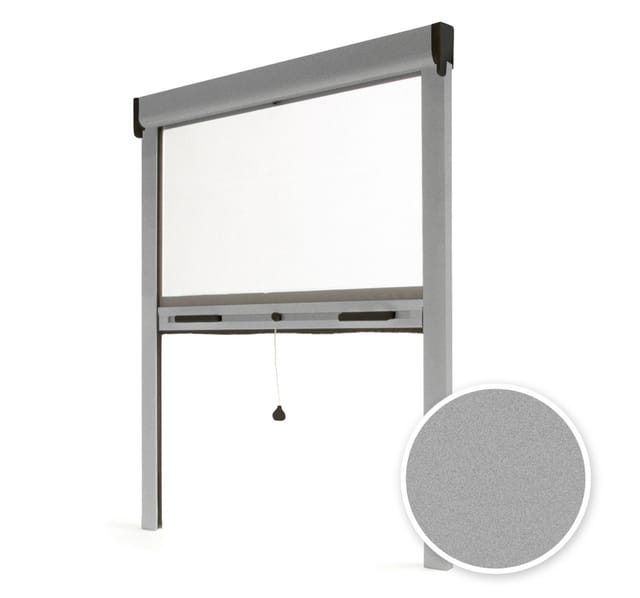 Fliegengitter-rollo Luxe H220 X B150 - Grau Strukturiert 7038