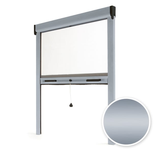 Fliegengitter-rollo Luxe H160 X B150 - Silber